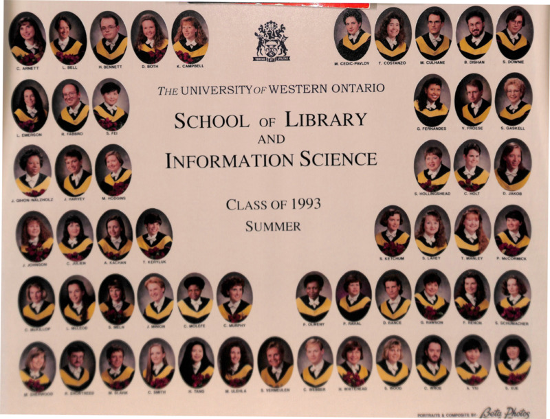 Photo of Master of Library and Information Science Graduating Class Summer 1993