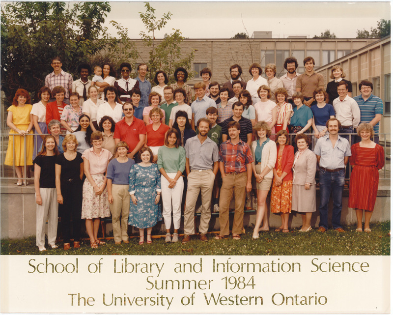 Photo of Master of Library and Information Science graduating class Summer 1984