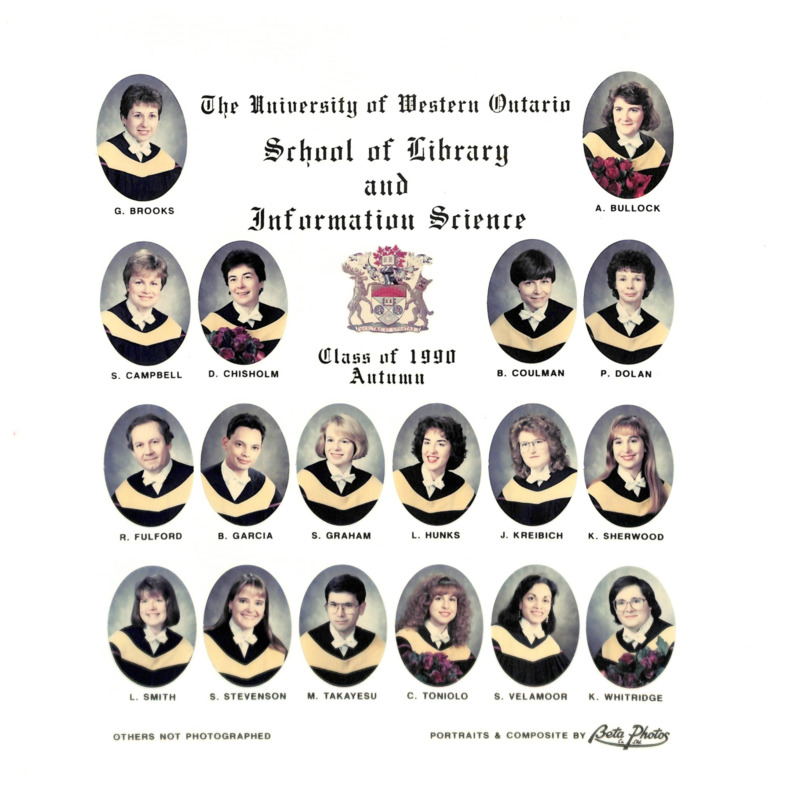 Photo of Master of Library and Information Science Graduating Class Fall 1990