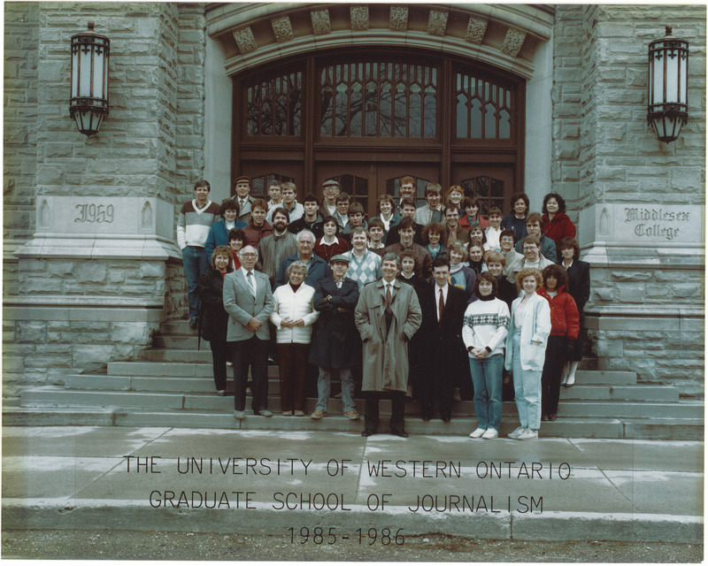 Photo of Master of Arts in Journalism Graduating Class 1985-1986