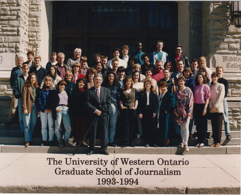 Photo of Master of Arts in Journalism graduating class 1993-1994