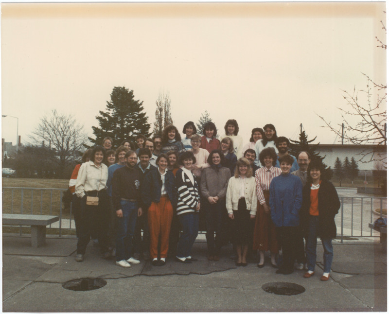 Photo of Master of Library and Information Science graduating class Spring 1989