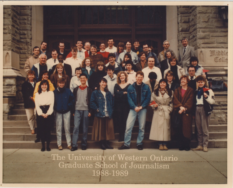 Photo of Master of Arts in Journalism Graduating Class 1988-1989