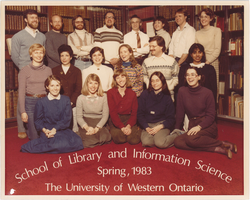 Photo of Master of Library and Information Science graduating class Spring 1983
